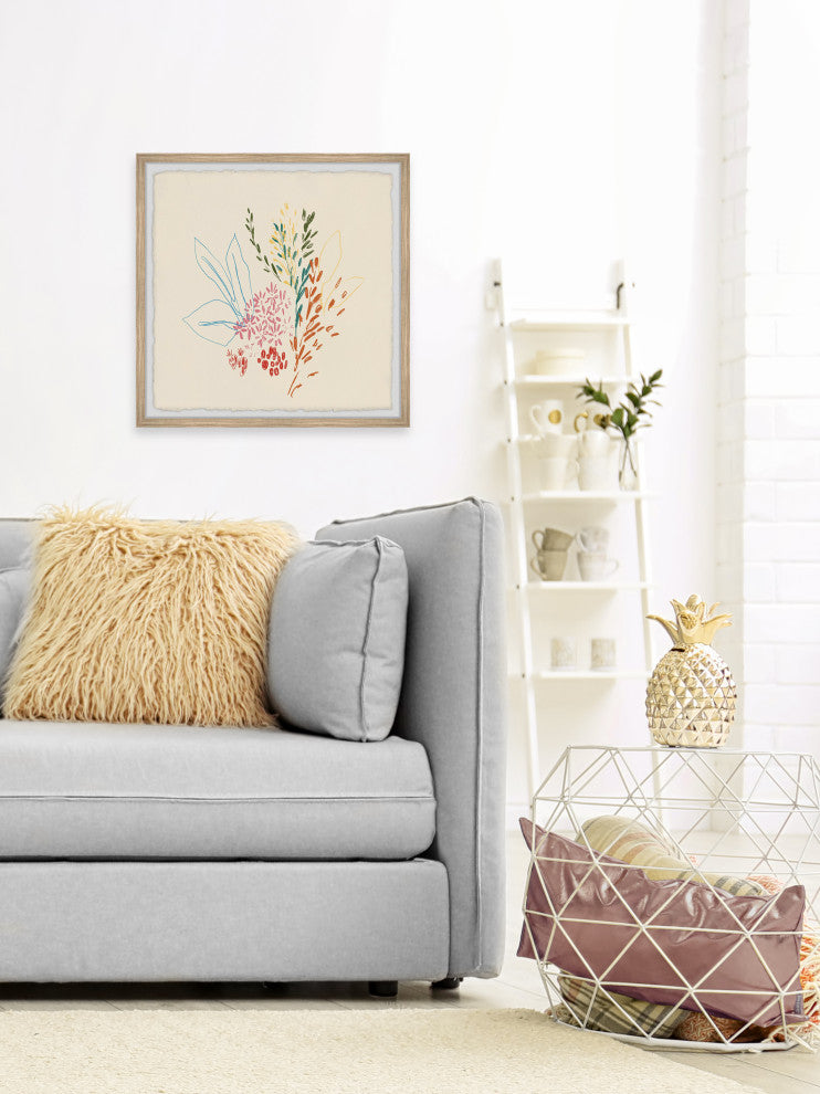 "Smell This Flower" Framed Painting Print, 12x12