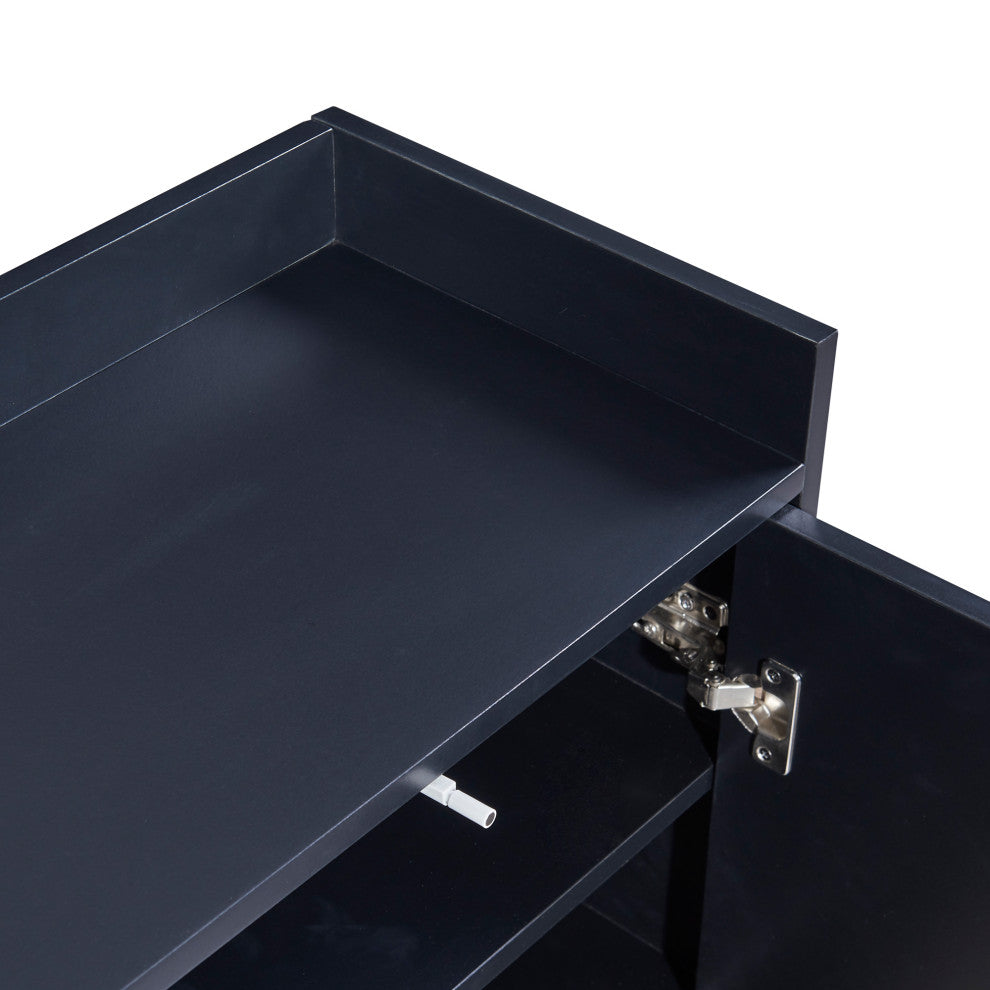 TATEUS 47" Modern Sideboard Buffet Cabinet For Dining Room Kitchen, Black