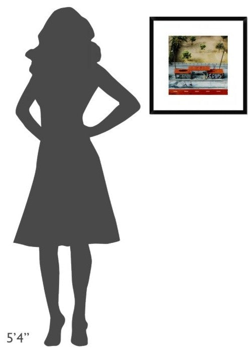 "Paint It Red" Framed Digital Print by Ambra, 20"x20"