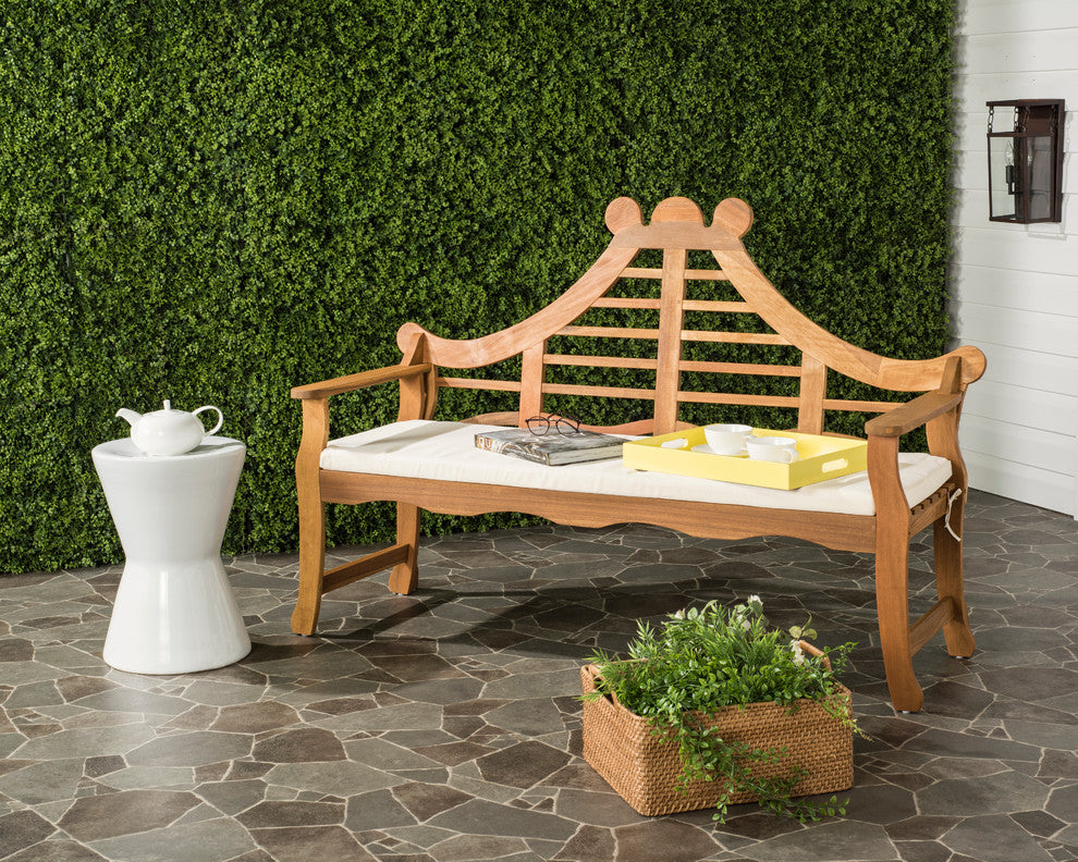 Azusa Bench - Teak Brown, Beige