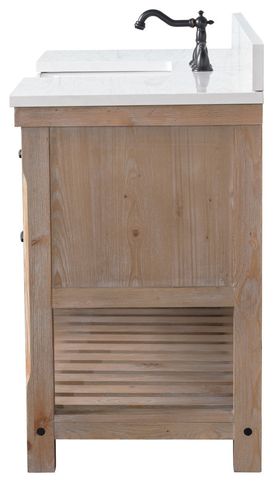 Wesley 54" Bathroom Vanity, Weathered Natural