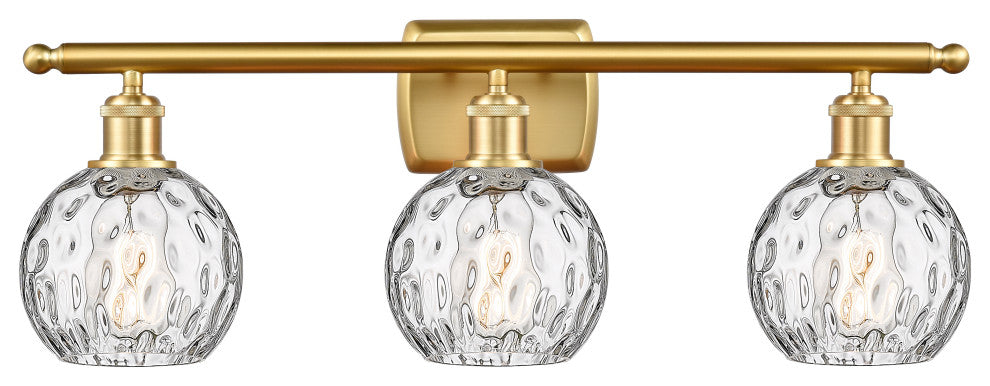 Innovations 516-3W-SG-G1215-6 3 Light Bath Vanity Light, Satin Gold