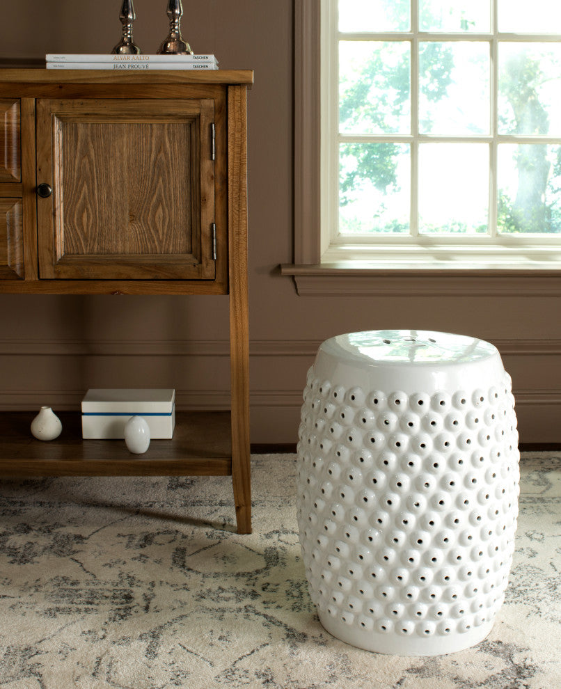 Safavieh Stella Garden Stool, White