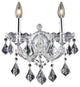 Elegant Maria Theresa Wall Sconce, Chrome Finish With Royal Cut Crystal