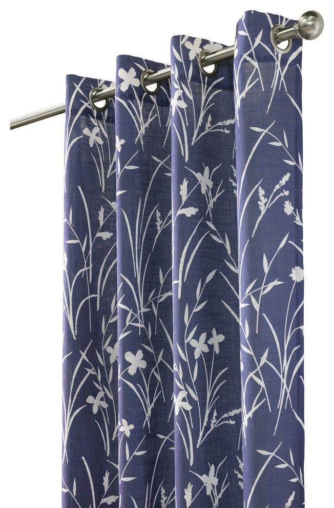 Bradford Grommet Curtain Panel 52 x 108 in Blue
