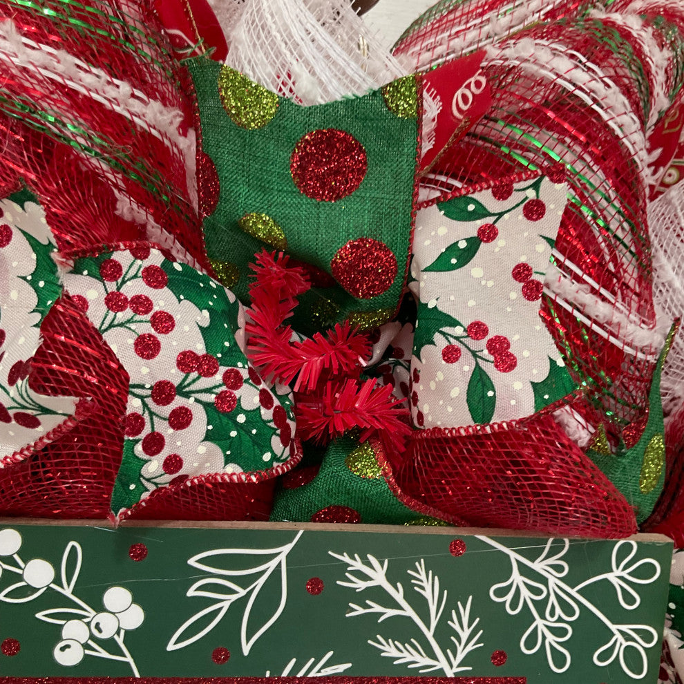We Wish You A Merry Christmas Holly Wreath