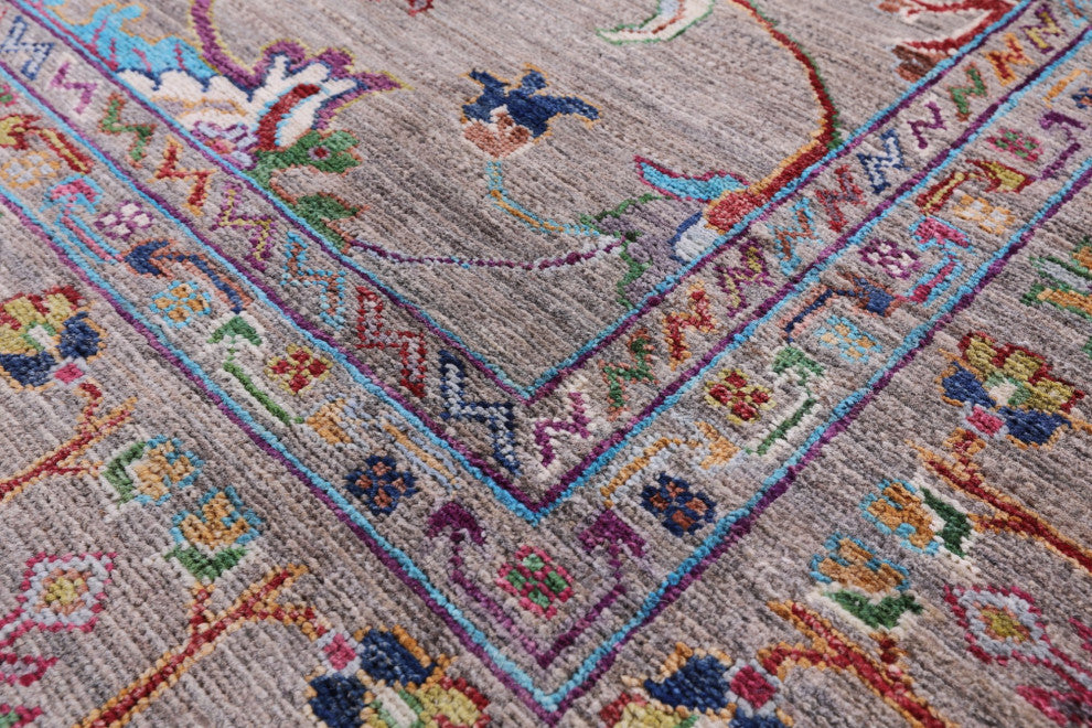Persian Tabriz Hand Knotted Rug 6' 7" X 10' 0" Q9821