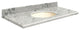 Quartz 31"x22" Vanity Top, Single Faucet Hole, Winter Wonder, Biscuit Bowl