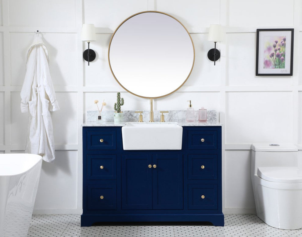 Home Living 22" Farmhouse Blue-Light Bathroom Vanity