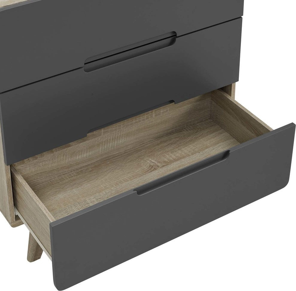 Origin Three-Drawer Chest or Stand, Natural Gray