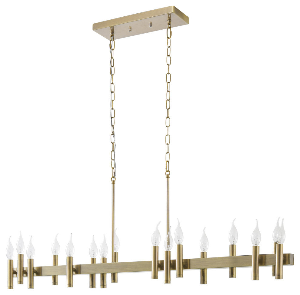 .-     Collette 16-Lt Linear Pendant - Brushed Brass