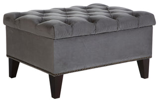 Cecilia Storage Ottoman, Pearla Gray
