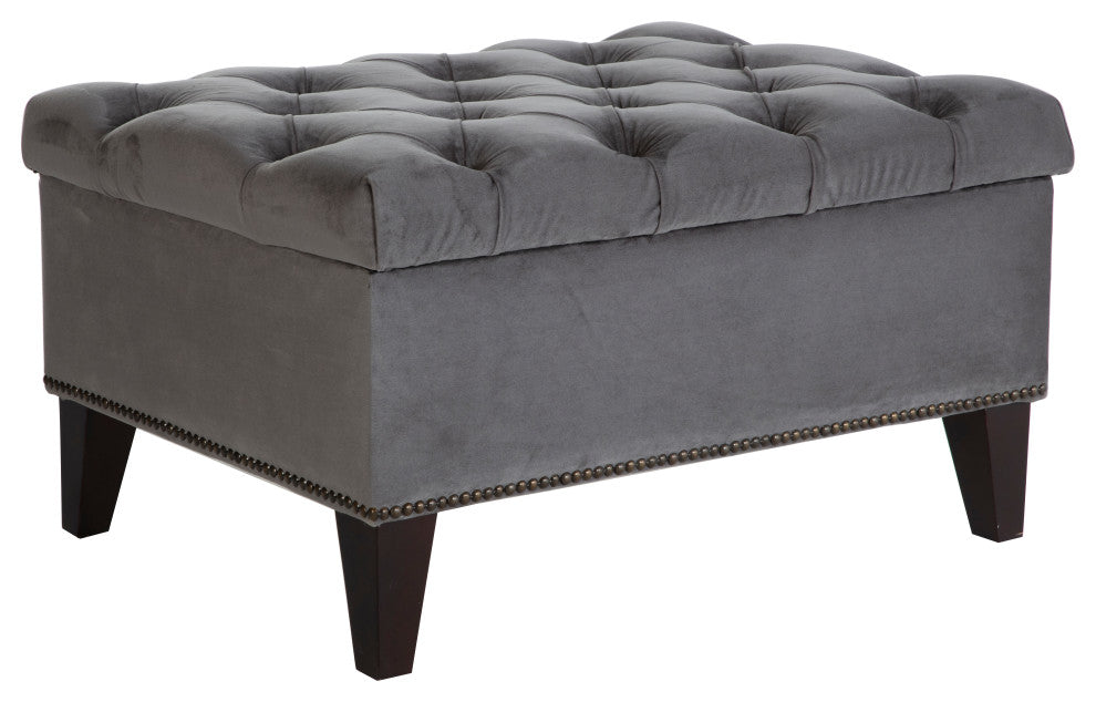 Cecilia Storage Ottoman, Pearla Gray