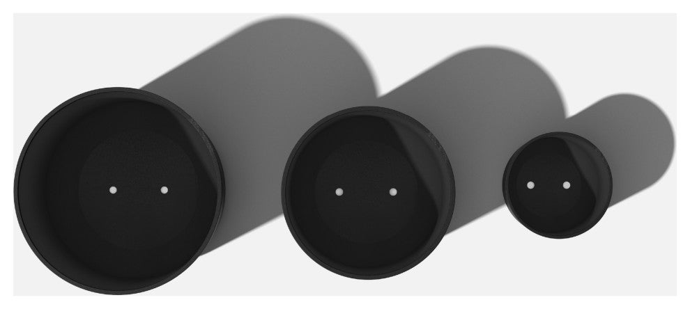 Veradek Mason Series Kona Planter Set of 3 Cluster, Black