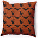 20" x 20" Cats and Bats Indoor/Outdoor Polyester Throw Pillow, Sienna