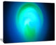 Blue Misty Sphere on Black, Abstract Canvas Art Print, 40x30