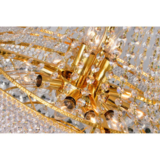 Empire 17 Light Down Chandelier With Gold Finish