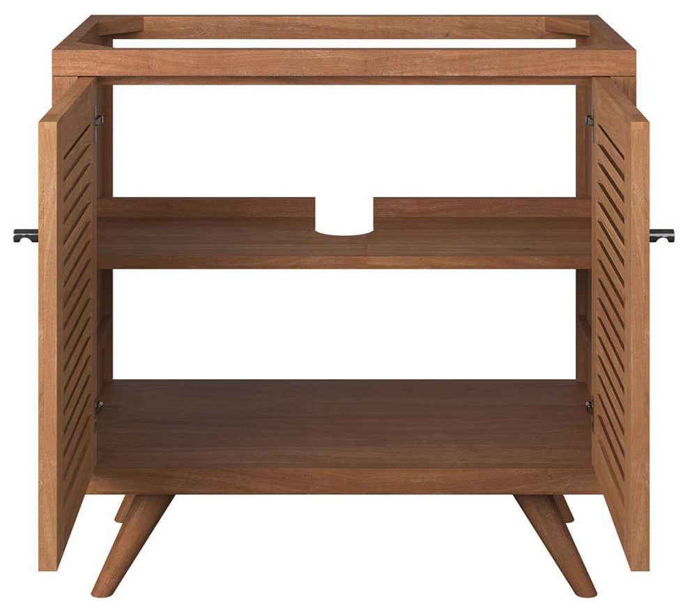 Birdie 36" Teak Wood Bathroom Vanity Cabinet (Sink Basin Not Included) - Natural
