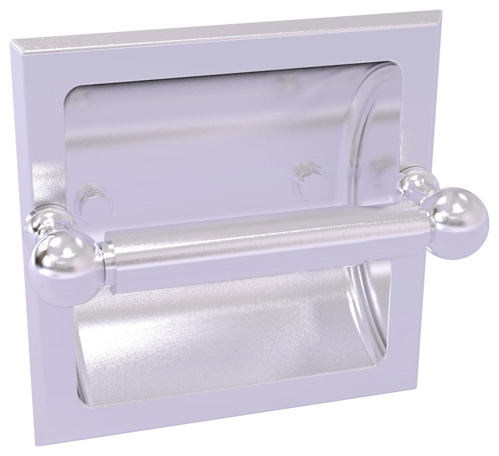 Dottingham Recessed Toilet Paper Holder, Satin Chrome