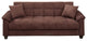 Microfiber Adjustable Sofa With 2 Pillows In Choco Brown