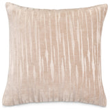GLAMtastic Parallel 19" Square Pillow, Set of 2, Cream