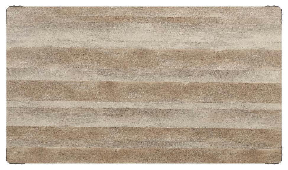 Acme Edina Dining Table, Oak & Sandy Black Finish