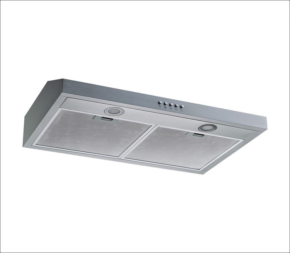 Winflo Under-Cabinet Range Hood, 330 CFM, Stainless Steel, 30"