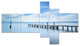 Bright Sky and Blue Sea, Seascape Canvas Art Print, 60"x32", 5 panels