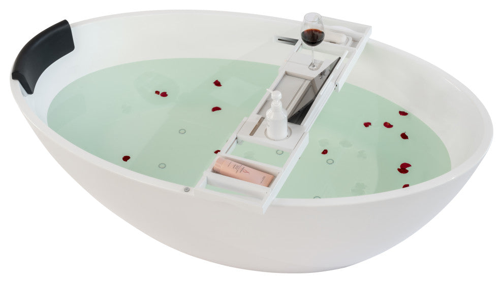 69" X 40" Acrylic Freestanding Soaking Bathtub With Air Bath System