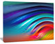 Beautiful Fractal Rainbow Waves, Large Floral Canvas Art Print, 60x40