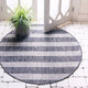 Unique Loom Aqua Blue Striped Outdoor Area Rug, Charcoal Gray, Gray, 4' X 4'