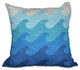 Deep Sea, Geometric Print Pillow, Blue, 16"x16"