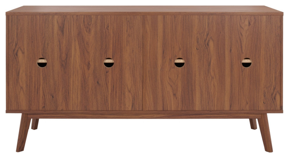 Safavieh Helena 4 Door 4 Shelf Media Stand, Walnut