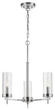 Zire 3-Light Chandelier, Chrome