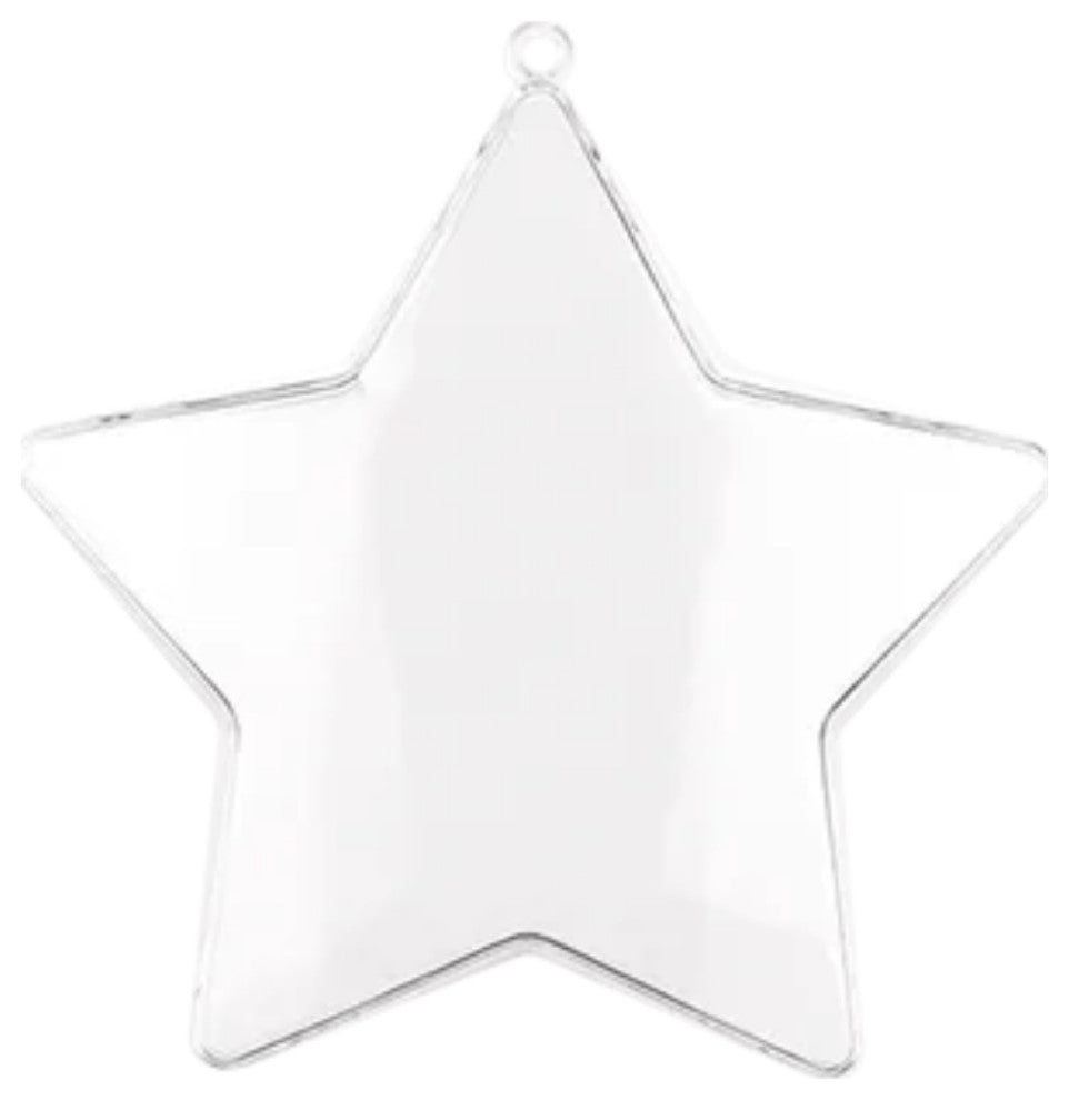 Tree Nest Bauble Plastic Star Hanging Christmas Tree Ornament, Clear