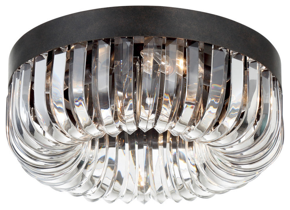 Crystorama ALI-B2005-CZ, 5-Light Ceiling Mount, Charcoal Bronze