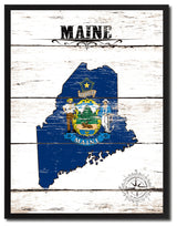 Maine State Flag Canvas, 22"x29"