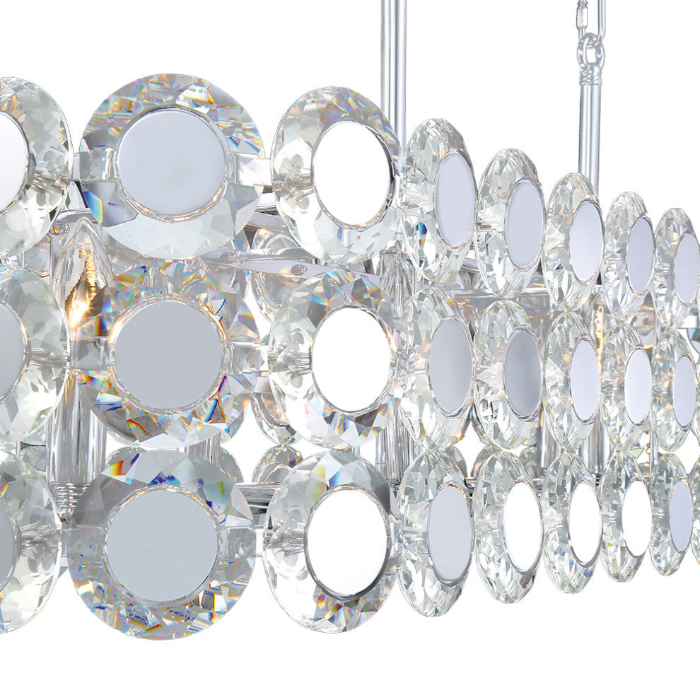 Perrene 8-Light Chandelier, Chrome