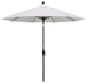 9' Matted Black Collar Tilt Lift Fiberglass Rib Aluminum Umbrella, Pacifica, Natural