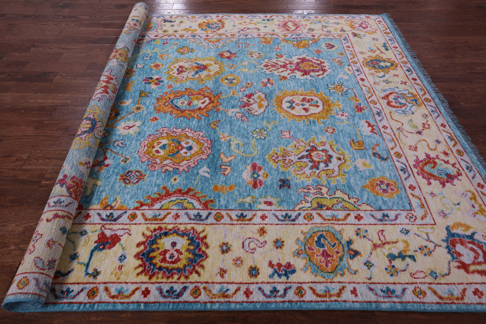 Handmade Turkish Oushak Wool Rug 8' 3" X 9' 10" - Q14829