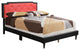 Starlight All in One Bed, Black/Red, Queen