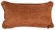 18" Double-Corded Jacquard Chenille Throw Pillows, Set of 2, Rust Solid