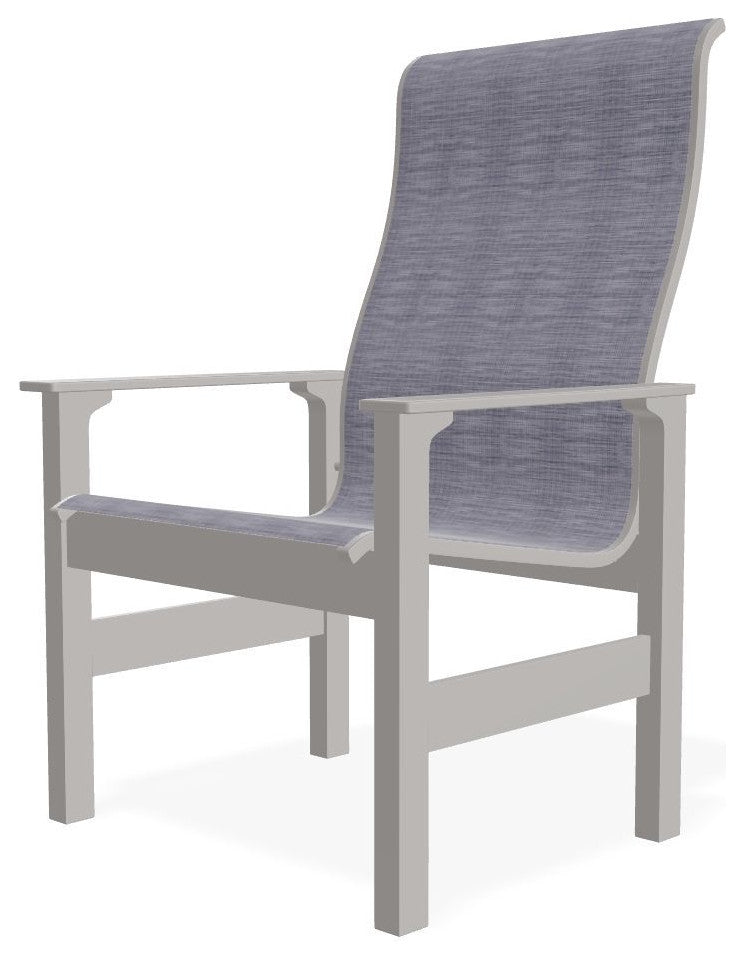 Leeward Sling Outdoor Armchair, Brooks/Warm Gray
