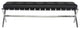 Auguste Bench 59" in Brushed Stainless Steel, Black