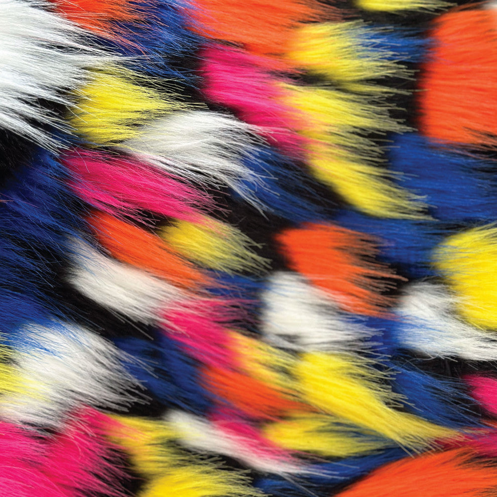 Plutus Purple Yellow Black Amazonian Bird Faux Fur Luxury Throw Blanket, 96"x110"