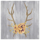 "Antlers and Poppies I Sq Spice" Digital Paper Print by Elyse DeNeige, 26"x26"