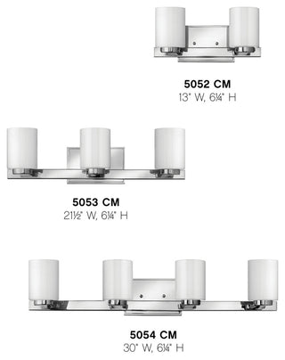 Hinkley Miley Small Two Light Vanity, Chrome