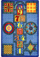 Kid Essentials Rug, Games Galore, 5'4"x7'8", Sapphire