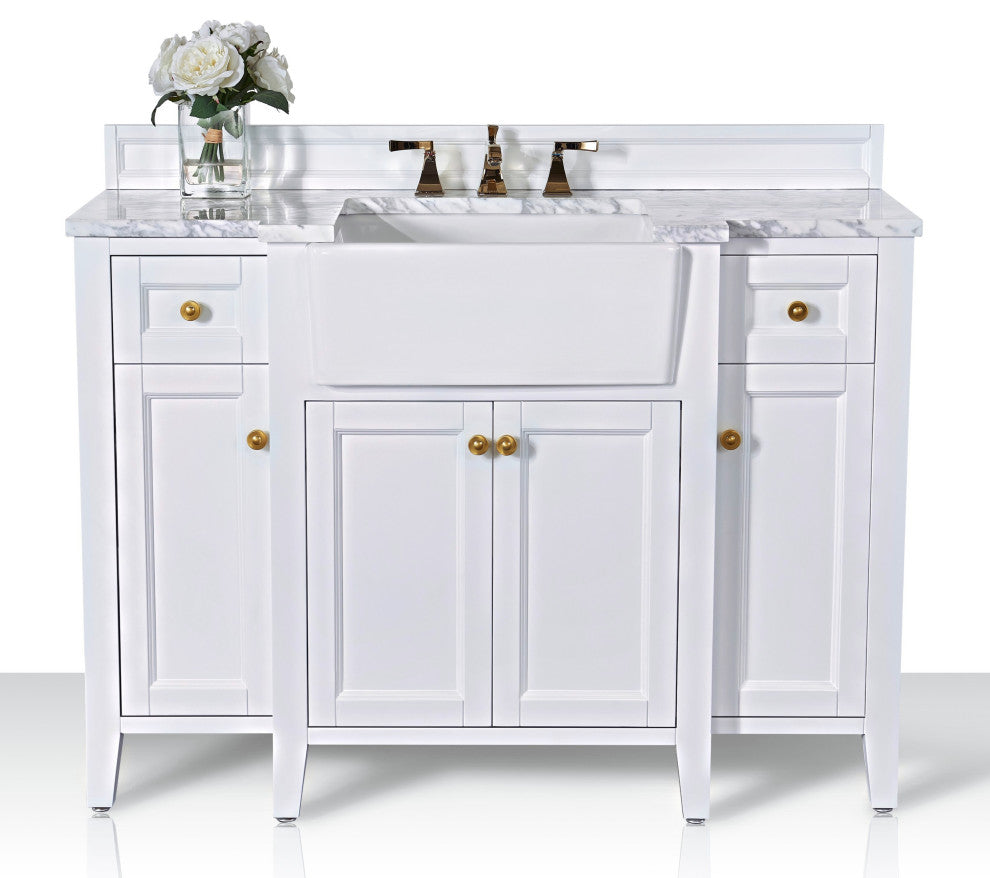 Adeline Vanity Set, White, 48", Single Sink