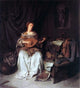 Cornelis Bega Woman Playing a Lute Wall Decal
